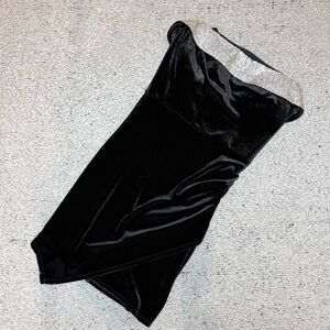 Windsor Black Strapless Velvet Dress XS